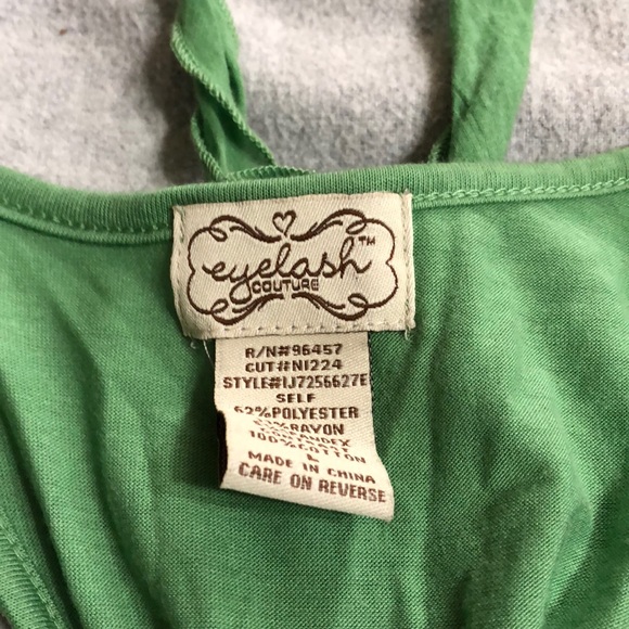 Green Ruffle Tank Top - Picture 2 of 3